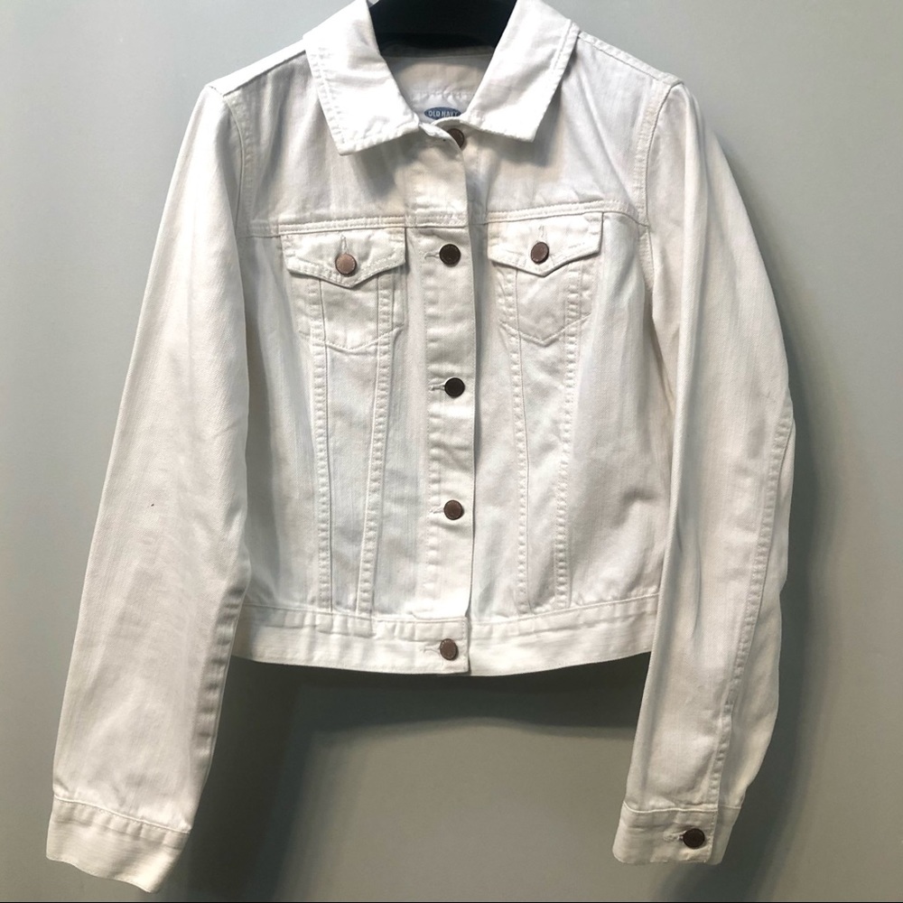 Old Navy White Jean Jacket